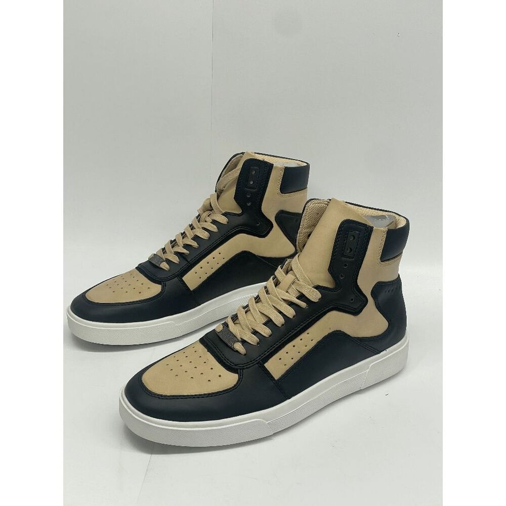 INC International Concepts Men's Keanu High-Top Sneakers - Black/Tan 10.5M